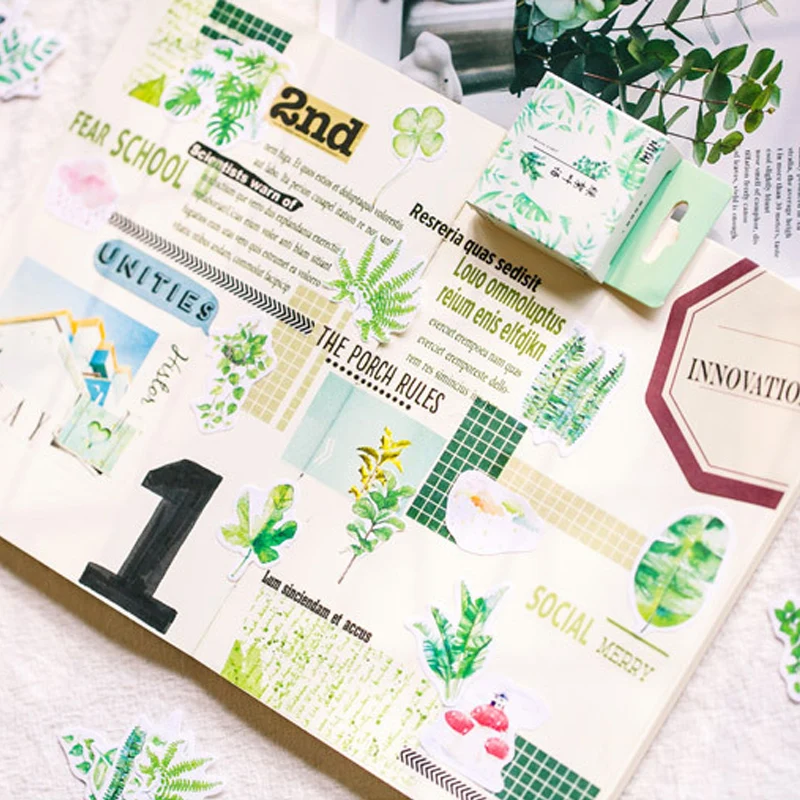 

50 Pcs/Lot Cute Shiba Inu Forest plant mini decoration paper sticker decoration DIY album diary scrapbooking label sticker
