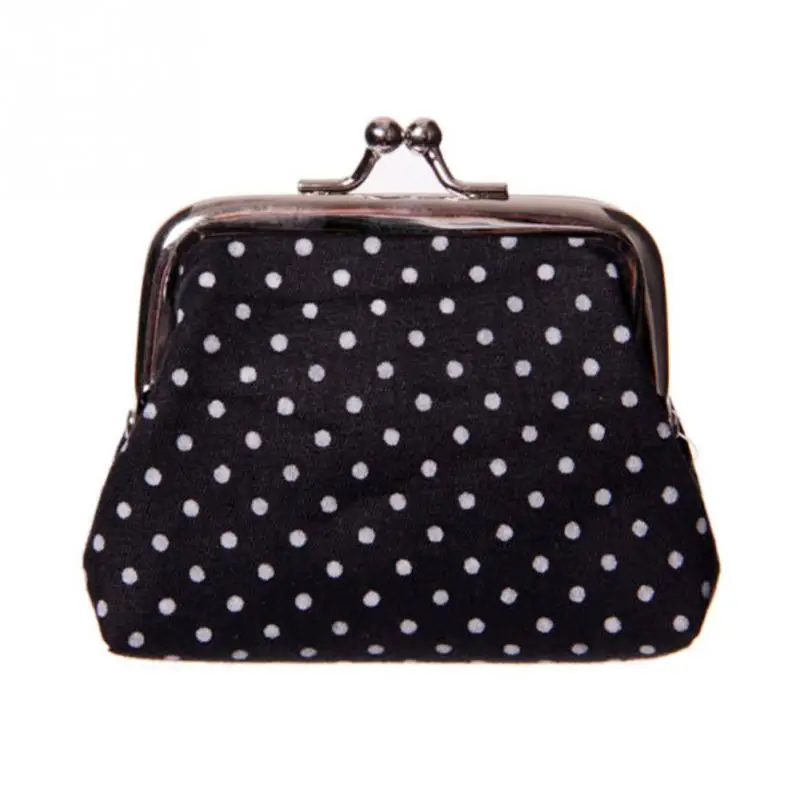 

Polka Dot Printing Hasp Coin Purse Change Wallet Children Kids Ladies Small Purse Small Headphone Cable Data Cable storage bag