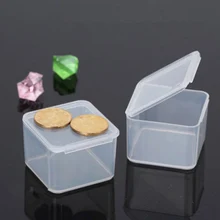 Transparente Kunststoff Kleine Platz Boxen Verpackung Lagerung Box Mit Deckel für Schmuck Lagerung Zubehör Finishing Container