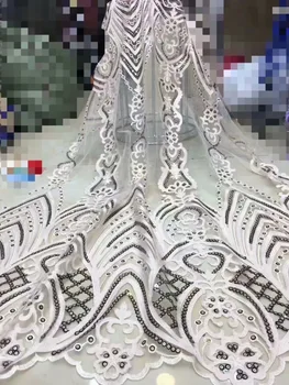 

Pink Wine Green African Sequins Lace Fabric 2019 High Quality Lace French Sequence Tulle Lace Nigerian Lace Fabrics For Wedding