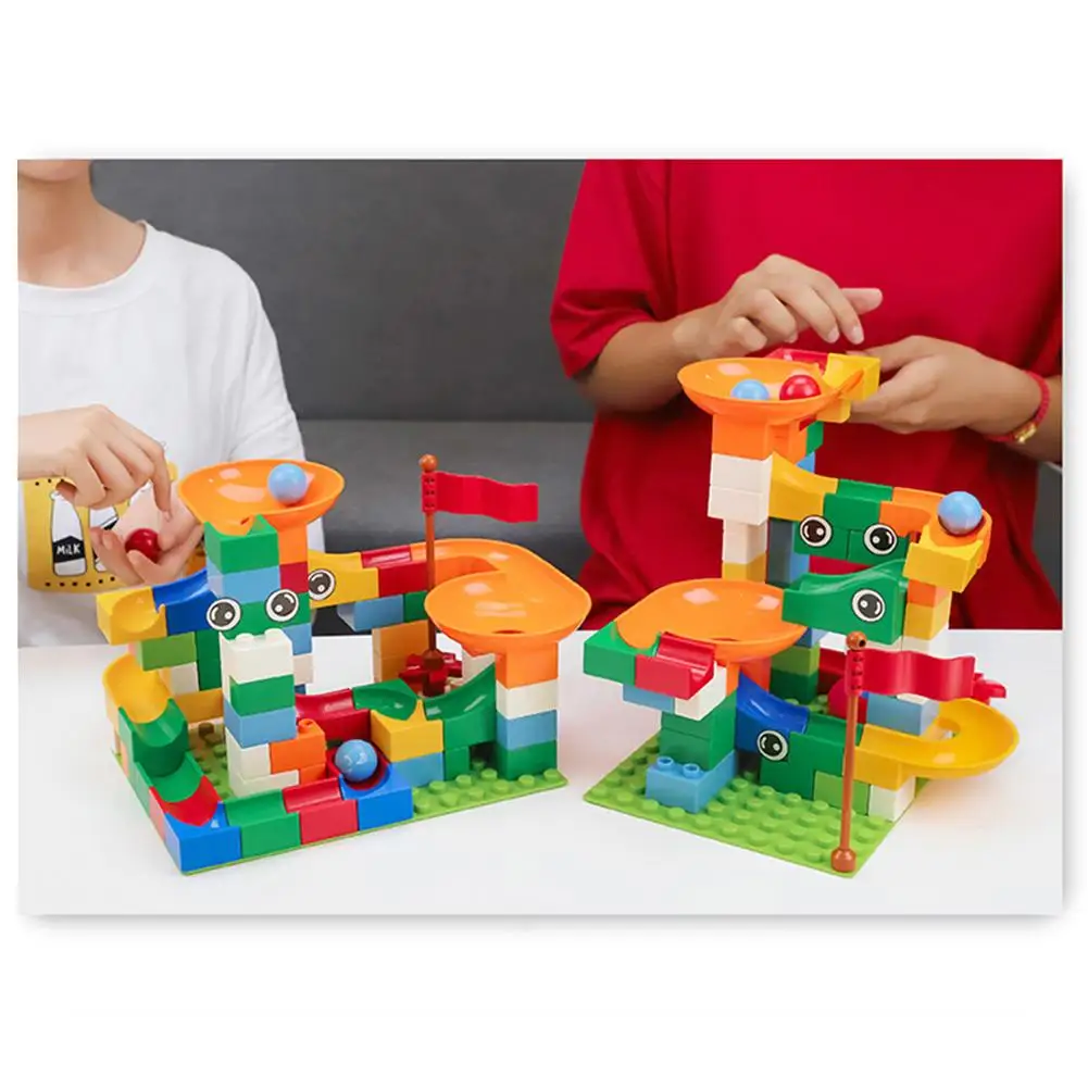 

74pcs Large Particle Building Blocks Toy Ball Track DIY Assembly Puzzle Children Early Education Assembling Game For Chlidren