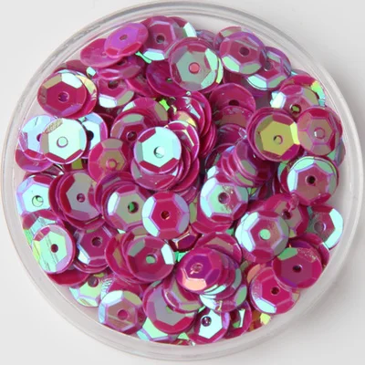 50g 5mm Cup Sequins for Craft Rose Red AB Round Loose Sequins Paillettes Children DIY Sewing Wedding DIY Accessories Spangles