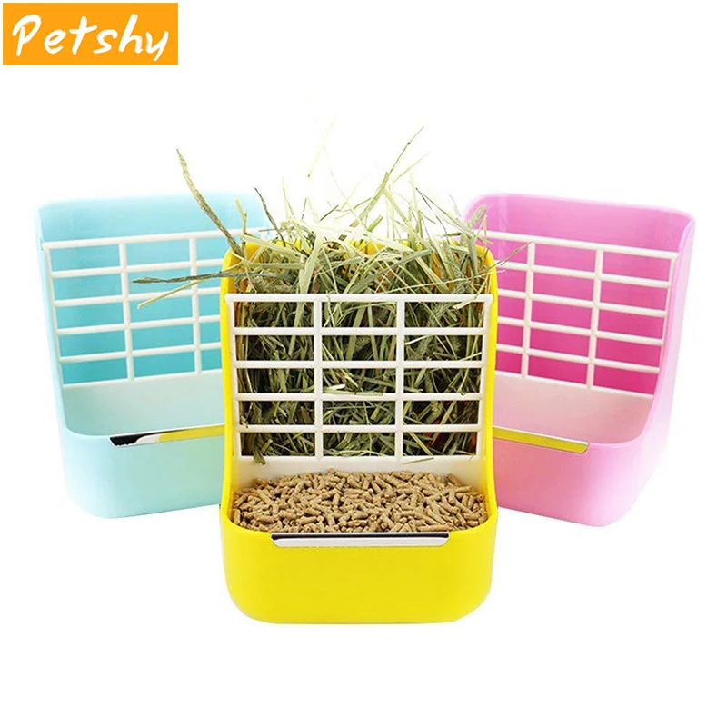 

Petshy Pet Rabbit Food Feeder/Grass Rack Fixed Feeding Bowl Rat Squirrel Chinchilla Guinea Pig Hamster Small Animal Hanging Bowl