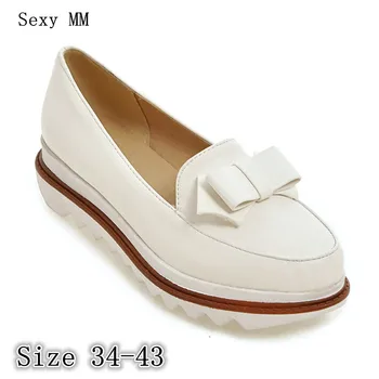 

Slip On Shoes Flat Platform Women Oxfords Shoes Loafers Flats Woman Casual Shoes High Quality Plus Size 34 - 40 41 42 43