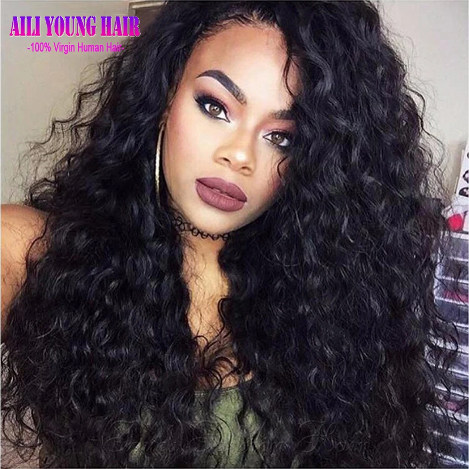 

Unprocessed Virgin Brazilian Lace Front Human Hair Wigs 150Density Loose Wave Glueless Full Lace Human Hair Wigs For Black Women