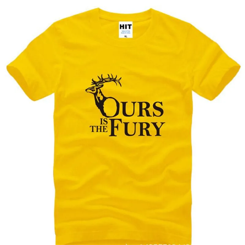 Мужская футболка с принтом House Baratheon Ours Is The Fury новая летняя Стильная хлопковая