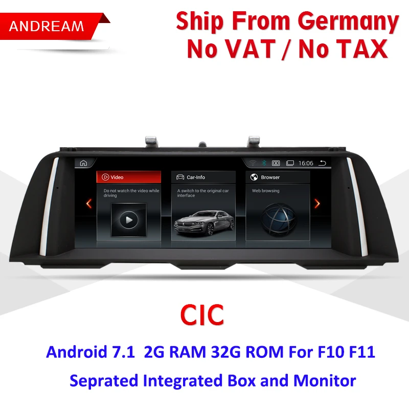

Android 7.1 GPS Navigation 10.25" IPS Screen Multimedia Player For BMW Series 5 F10 F11 EW964B-CIC
