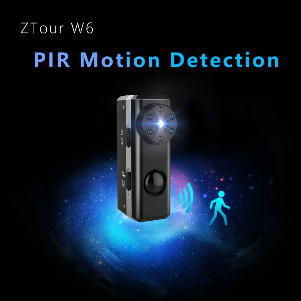 W6 PIR HD1080P мини-камера портативная камера тайная няня камера видео рекордер видеокамера Встроенная батарея 3300 мАч 1 год