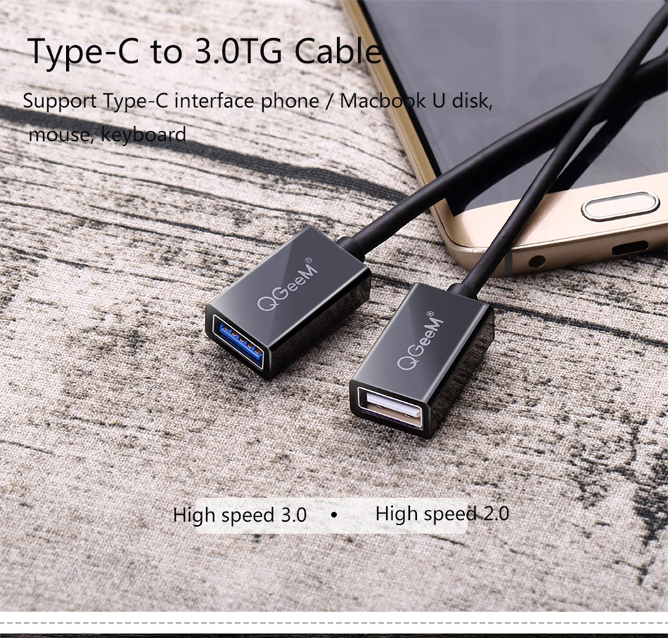 QGeeM USB C OTG кабель адаптер USB 3,0 USB 2,0 OTG Тип c OTG для samsung galaxy s8 s9 HUAWEI P10 P20 mate 20 pro Macbook USB OTG