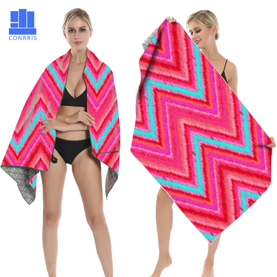 

GNORRIS Printed pineapple Microfiber Geometric towels Quick drying Travel Sports towel Blanket Bath swim Camping beach towel