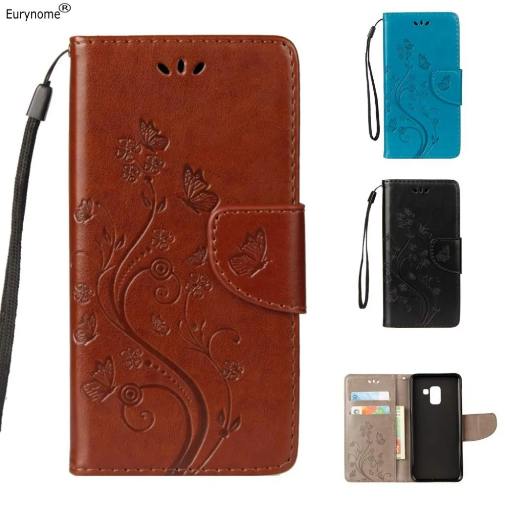 

Case For Samsung Galaxy A8 2018 Vintage PU Leather Wallet Card Protective Stand Flip Cover Case for Samsung Galaxy A8 2018