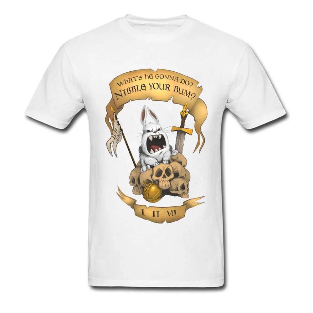 Killer Rabbit Tops Tees 2018 New Fashion O-Neck Casual Short Sleeve 100% Cotton Fabric Men Tshirts Customized Tee-Shirts Killer Rabbit white