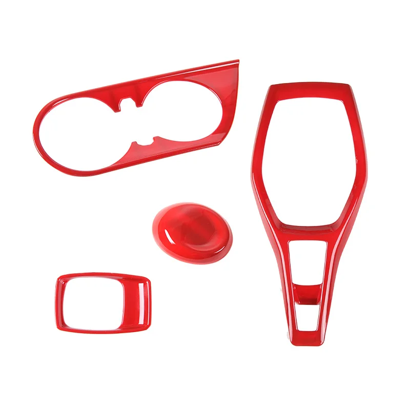 SHINEKA набор молдинги для Шевроле Камаро+ панель передач Зажигалка Передняя чашка держатель наклейка Для Camaro - Название цвета: Red Set