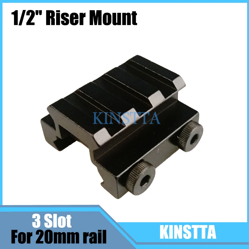 3 слота для нисходящей винтовки Weaver Picatinny 1/2 дюйма 20 мм|airsoft riser|weaver picatinnyrail base |