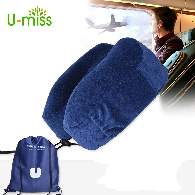 U miss Travel Pillow for Airplane In The Car U shape Neck Memory Foam