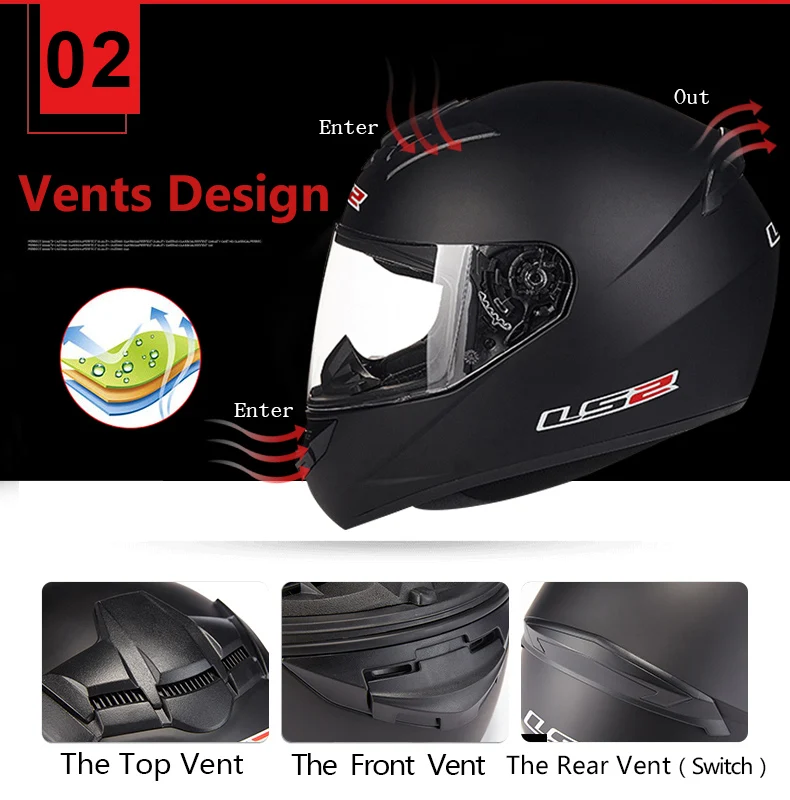 Лидер продаж LS2 FF352 мотоциклетный шлем Череп анфас мужские гоночные шлемы ECE утвержден Capacetes Casco Moto L XL XXL Размер