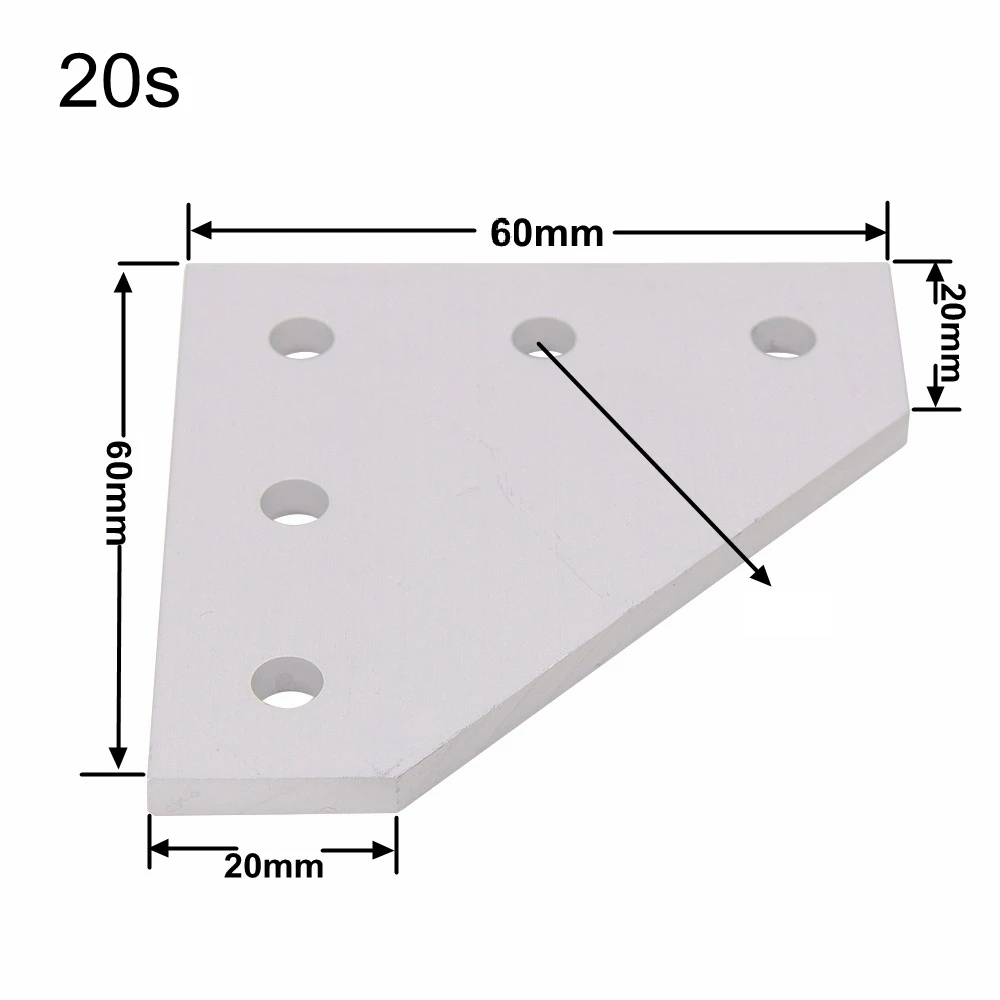 5 отверстий 90 градусов шарнирная доска пластина угловой кронштейн шарнирная полоса для алюминиевого профиля 3030 4040 4545 с 5 отверстиями