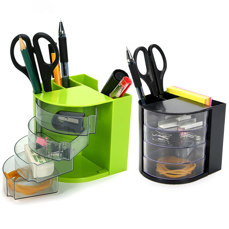 

Desk Stationery Pen Holder Clear Office Pencil Holder Student Office Storage Box Desk Supplies
