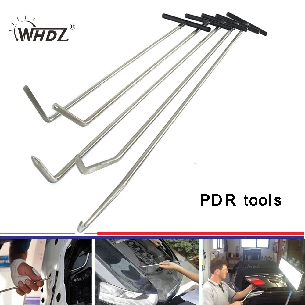 

WHDZ PDR Rods Hooks Car Crowbar Pump Wedge PDR Toolkit Paintless Dent Repair Tools Dent Removal Tool Set PDR hook set