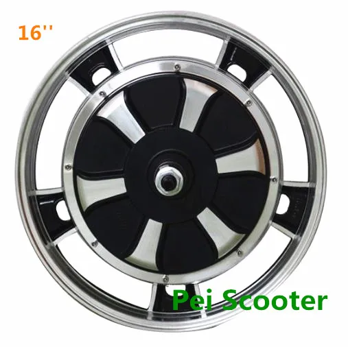 

16inch tire DC double axles brushless gearless hub wheel Electric motorcycle scooter motor,can fit 16inch tyre phub-232