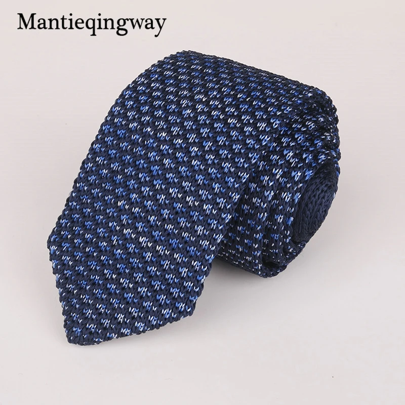 

Mantieqingway 6cm Knit Knitted Ties for Mens Business Suit Necktie Solid Color Skinny Men's Woven Gravatas Slim Cravats Neck Tie