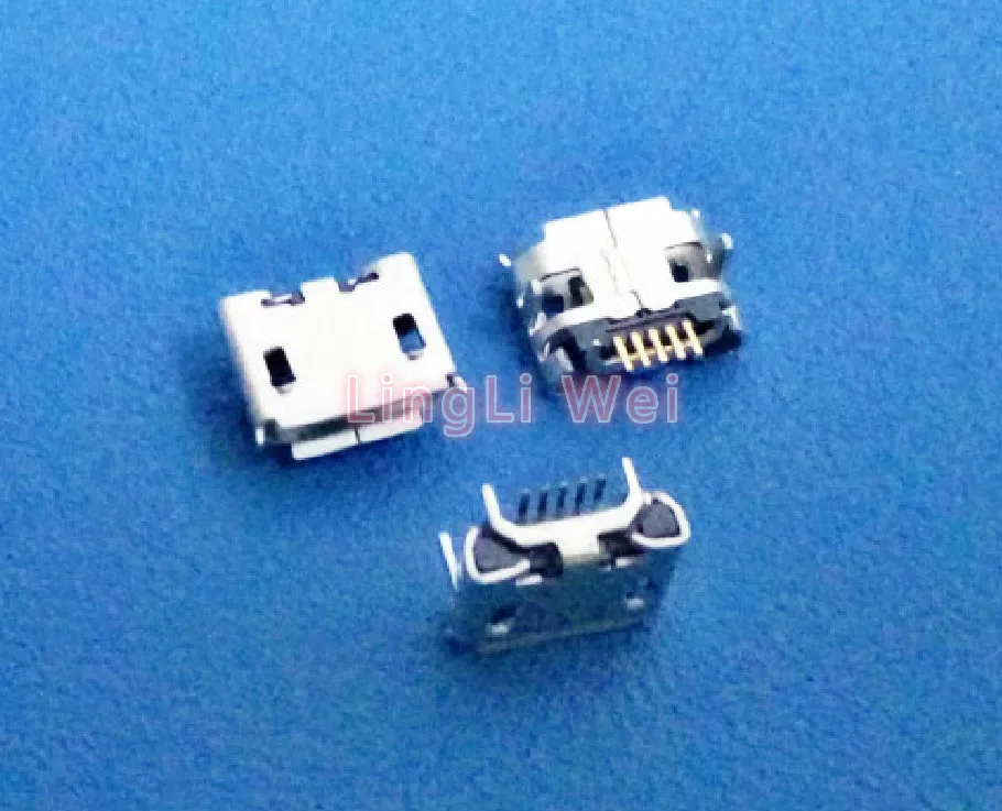 

10Pcs Micro USB 5pin Jack Female Socket Connector OX Horn Curly Mouth long For Tail Charging Mobile Phone Sell At A Loss USA
