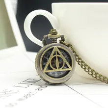 Sci-fi Deathly цепочки для карманных часов ожерелье винтажные полые кварцевые карманные часы в стиле «стимпанк» для мужчин вентиляторы подарки часы