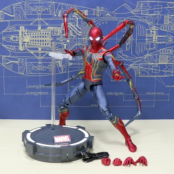 

36CM Avengers Spider Man with USB Light Figurine Dolls Toys PVC Action Figure Collectible Model Toy