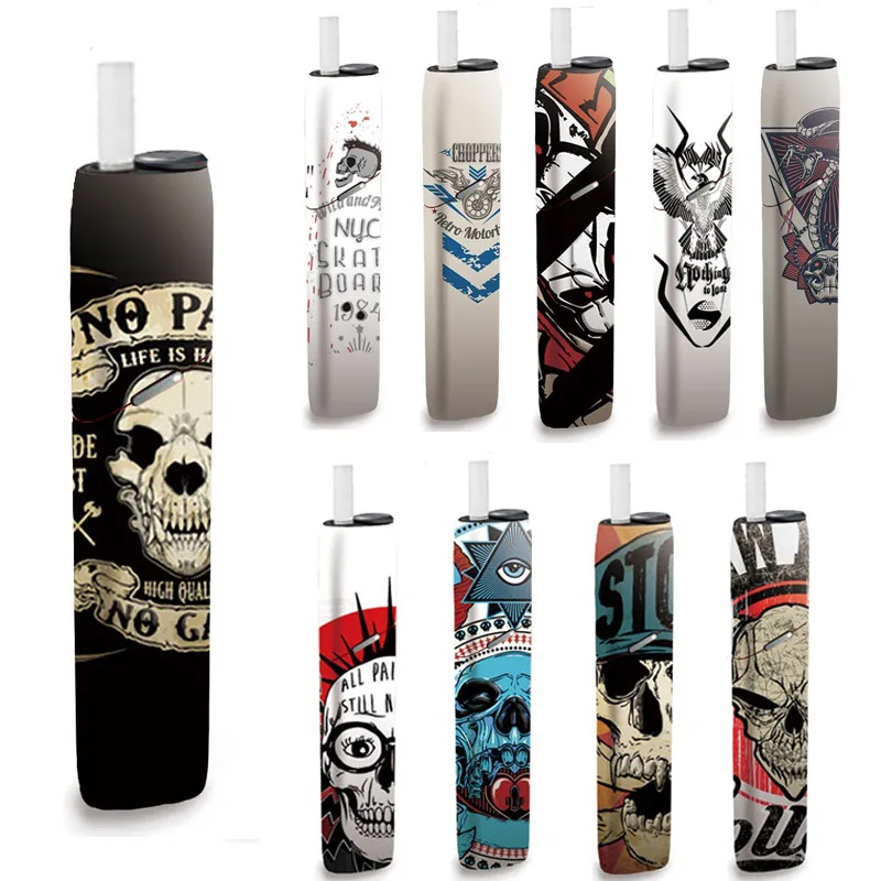 

New Arrival 2.5D Stereo Film Suitable 3M Adhesive Printing Label Sticker Skin 10 Pattern Multi -Skull For IQOS 3 Multi