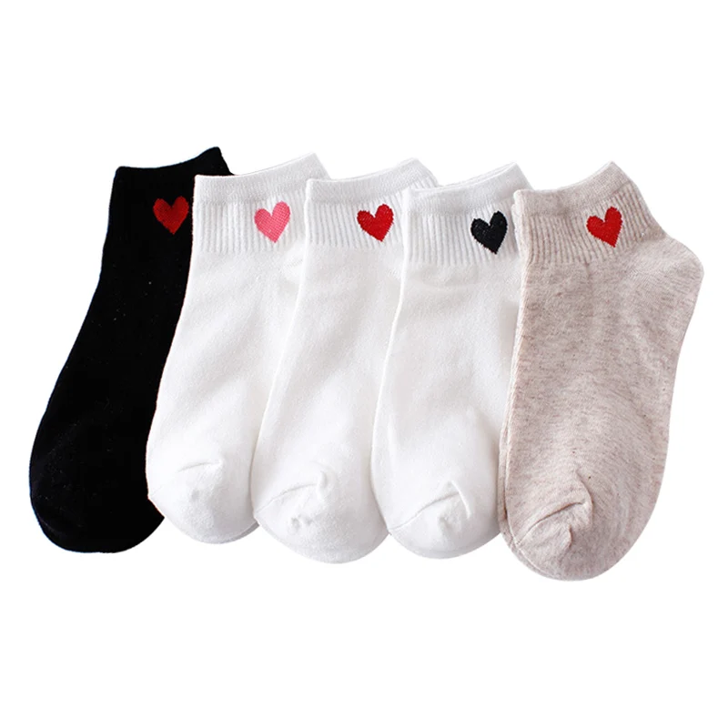 10 пар, женские носки, дышащие носки по щиколотку, одноцветные короткие носки, удобные хлопковые носки высокого качества с низким вырезом, белые, черные