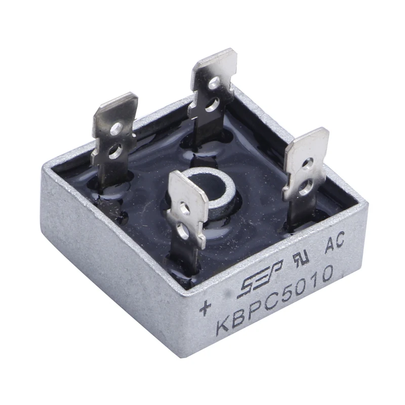 

5PCS 50A KBPC5010 1000V Metal Case Single Phases Diode Bridge Rectifier