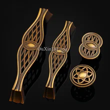 HOT 10PCS European Antique Kitchen Door Furniture Handles Retro Vintage Cupboard Drawer Wardrobe Cabinet Pulls Handles & Knobs