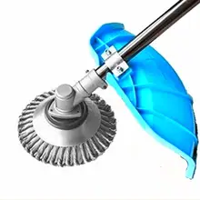 6 дюймов Стальная проволока колесная щетка ручная газонокосилка, работающая на головкой травы чистящие средства для ухода за садом