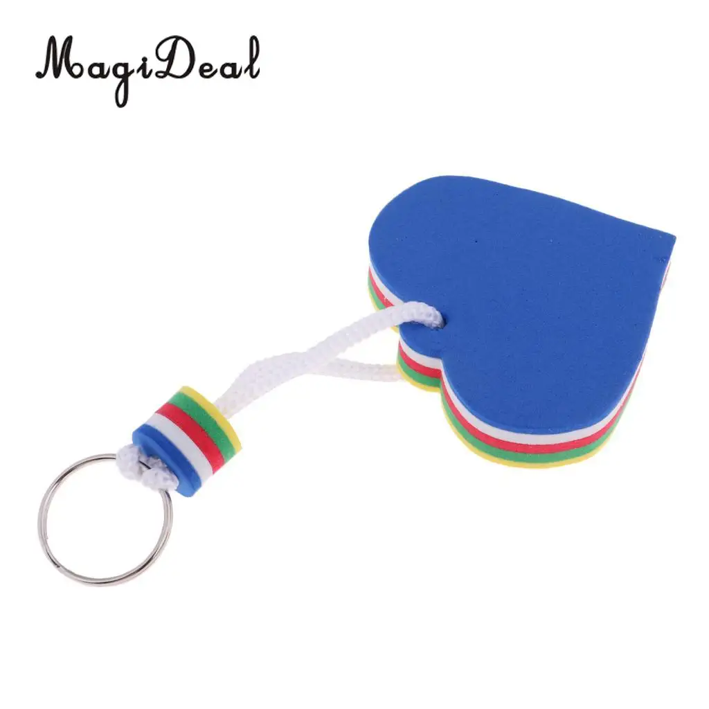 Ultralight EVA Foam Floating Keyring Water Buoyant Key Float for Boat Swim Fishing Beach Seaside Surfing Yachting - Heart Shape