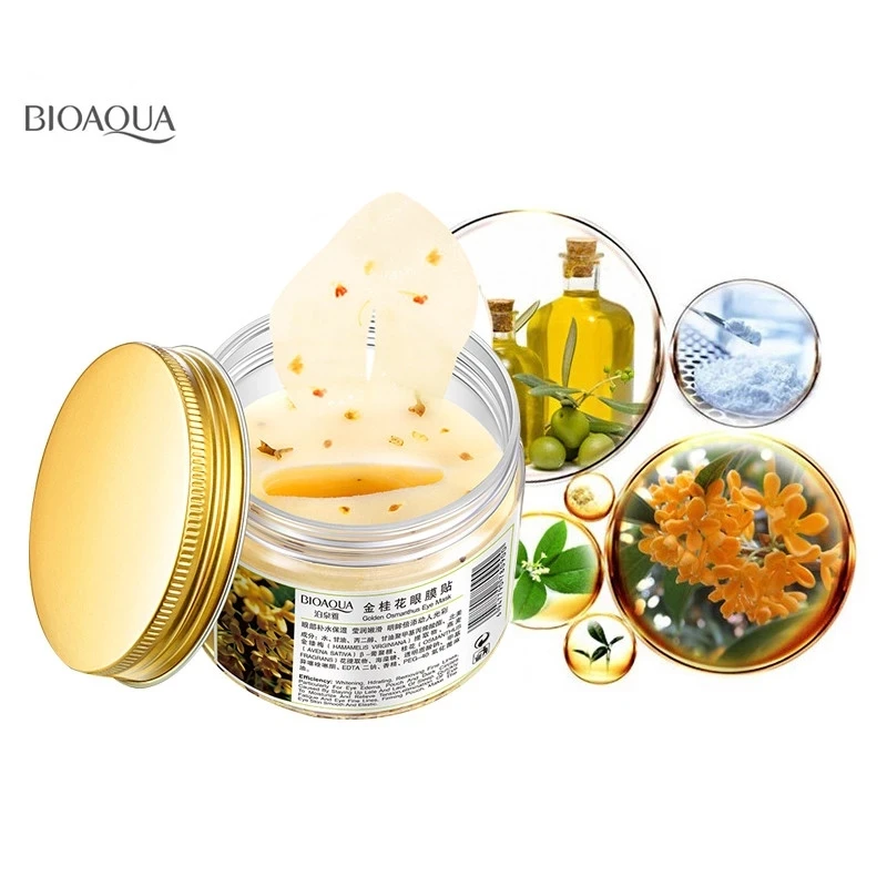 Маска для глаз BIOAQUA Gold Osmanthus 80 шт. увлажняющая маска сна удаления темных кругов