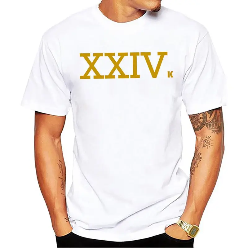 XXIVK bruno mars с буквенным принтом Для мужчин футболка хлопок Повседневное забавная