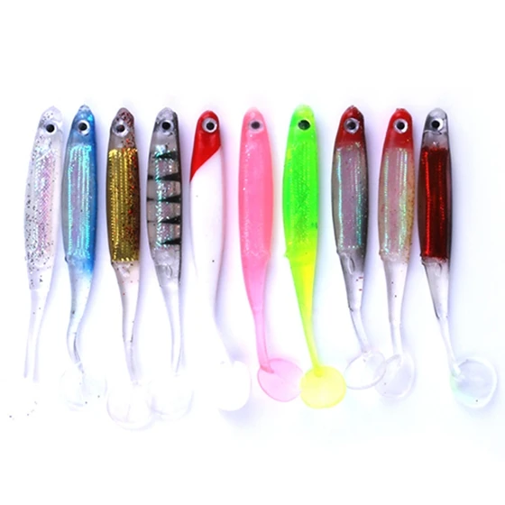 

New HENG JIA T-tail soft bait set soft bait fishing road bait 10 / bag