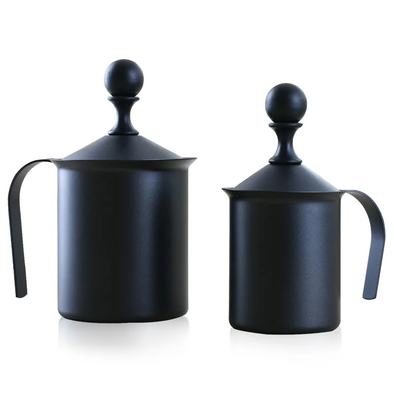 Baosen 800cc مزدوجة شبكة الحليب Frother الفولاذ المقاوم للصدأ الحليب رغوي ل كابتشينو Coffeeware الحليب أباريق خافق البيض أدوات المطبخ