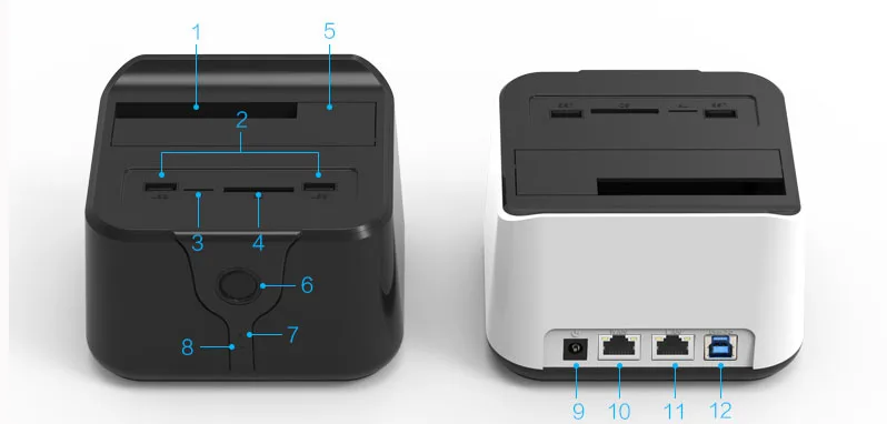 storage enclosures hard docking plastic 1 bay hdd 2 5 3 5 usb 3 0 SD 5
