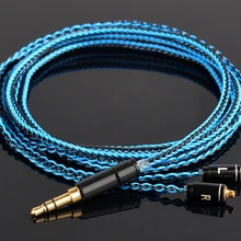 Ручная работа DIY обновленная 8 ядер 6N медное покрытие серебро MMCX гарнитура линия 3,5 мм разъем кабель Шнур для SE525 SE535 SE846 UE900 LA DT2