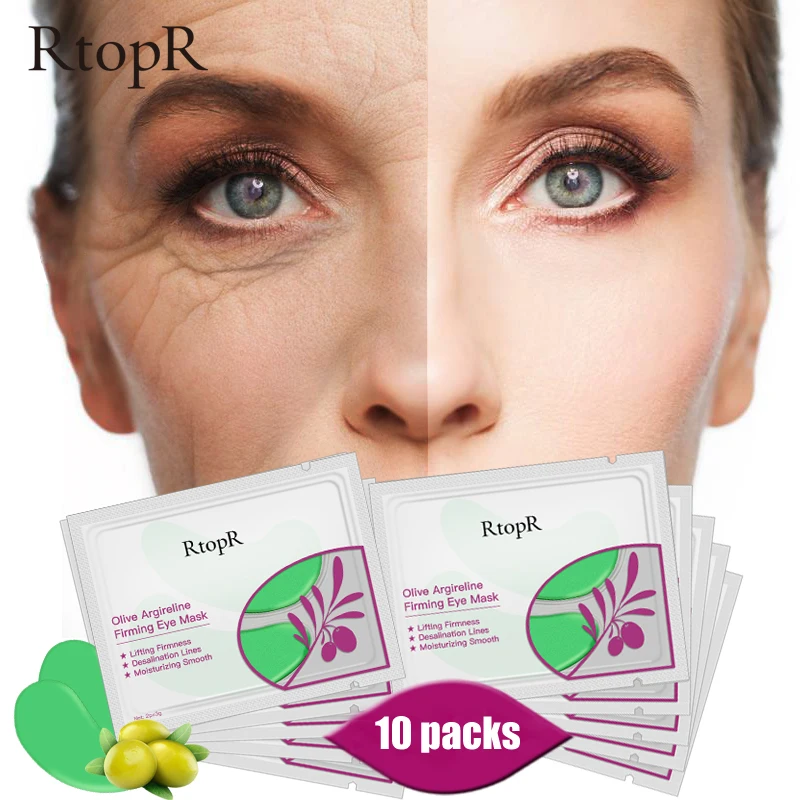20pcs=10pack Olive Argireline Serum Eye Mask Anti Aging Anti Wrinkle