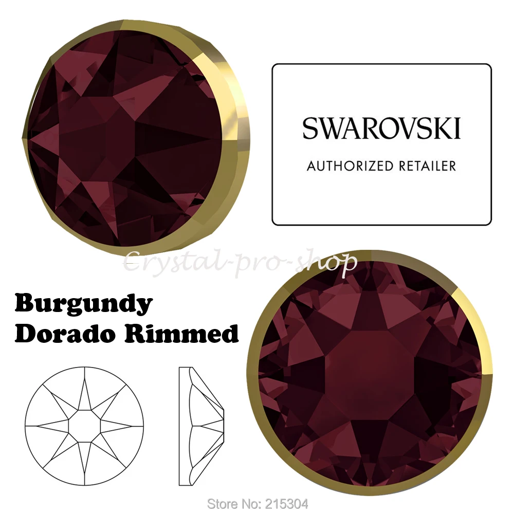 Новинка 2019-20 элементов Сваровски в оправе 2088/I бордовые Dorado (без горячей фиксации)