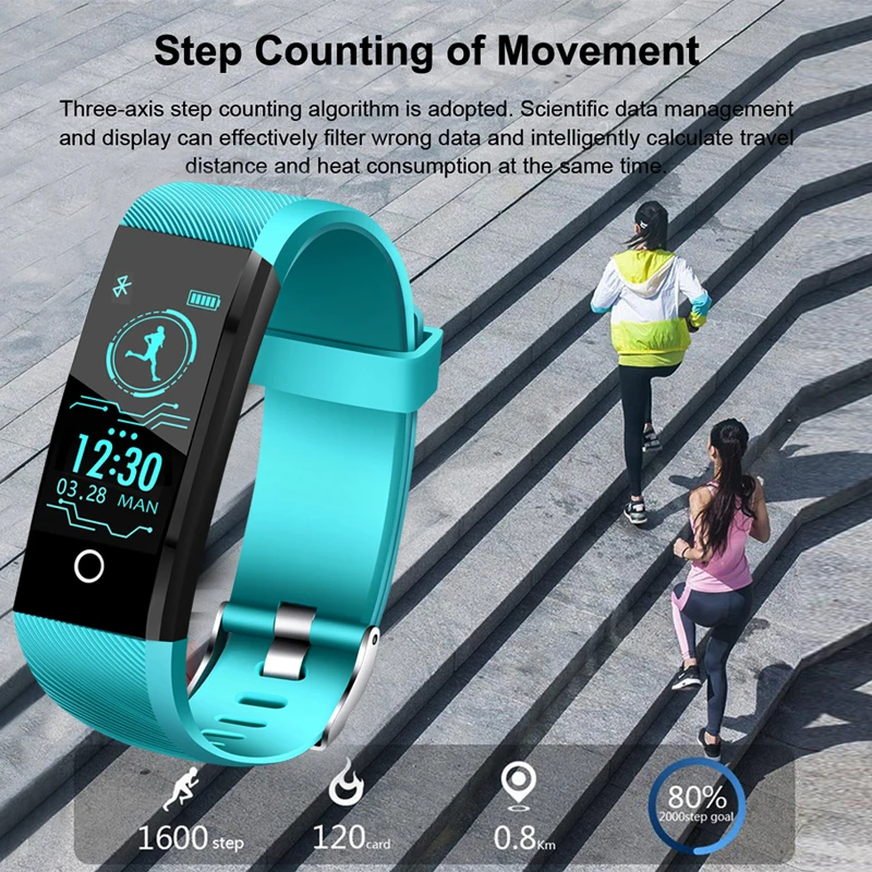 LIGE Новые смарт-часы для мужчин и женщин фитнес-трекер пульсометр Монитор артериального давления шагомер водонепроницаемый смарт-браслет