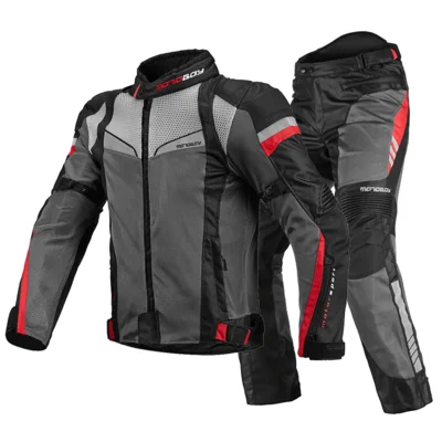 Мотоциклетная куртка для мужчин и женщин, летний костюм локомотив, сетчатая дышащая, антиосенняя куртка, гоночный костюм, магазин № 2 - Цвет: black red suit