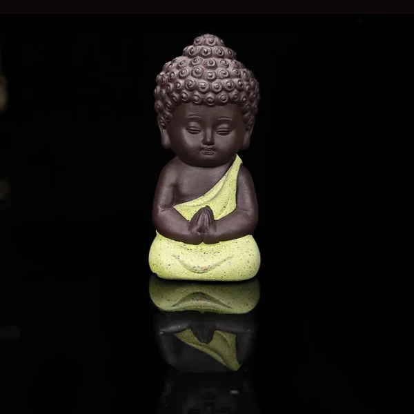 Горячий керамический маленький монах декоративная фигурка для дома статуя Будды фигурки орнамент для автомобиля гостиной Чайный домик LFD