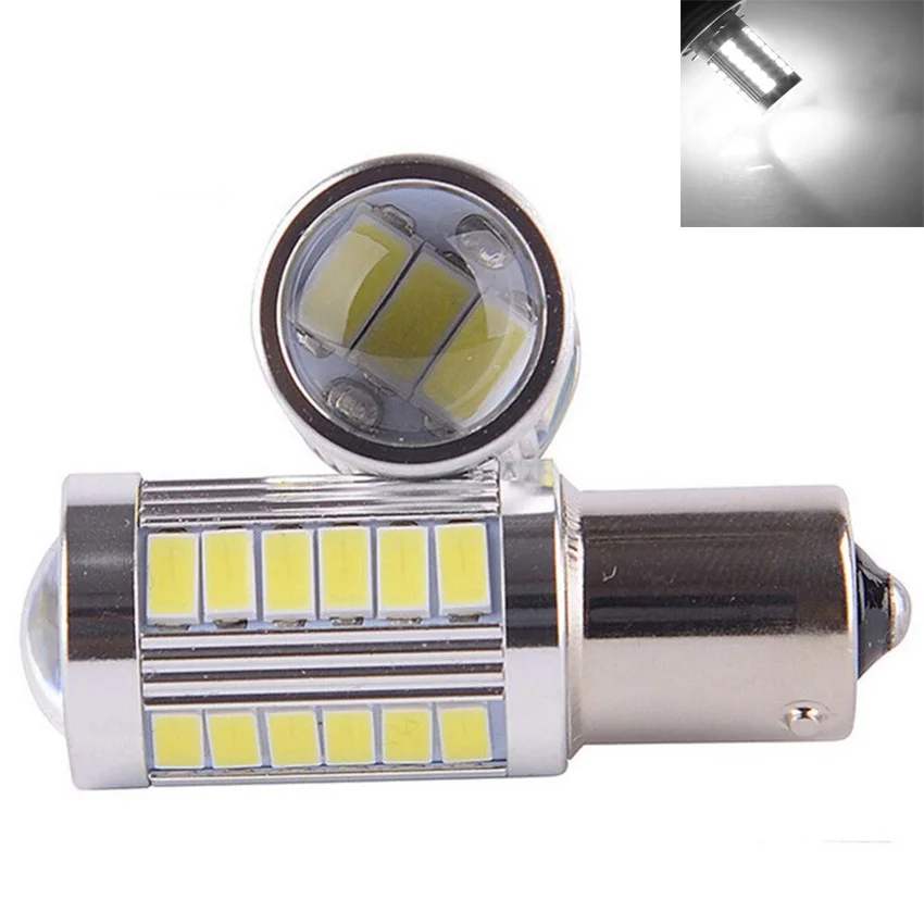 

2PCS 1157 BAY15D P21/5W 33 SMD 5630 5730 white Car Led Turn Signal Lights Brake Tail Lamps 33SMD Auto Rear Reverse Bulbs