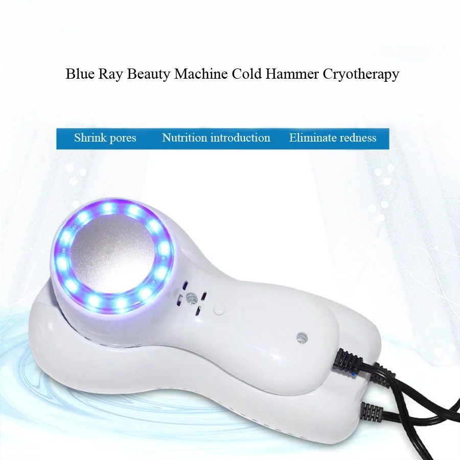 

Cold Hammer Cryotherapy Blue Ray Beauty Machine Ice Healing Facial Skin Lifting Tightening Shrink Pores Anti-aging Face Massage