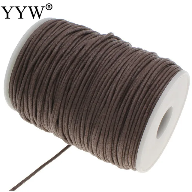 

88 yard/roll Waxed Thread Cotton Cord 2mm Jewelry Findings for DIY making String Strap Fit Bracelets Necklaces 10pcs