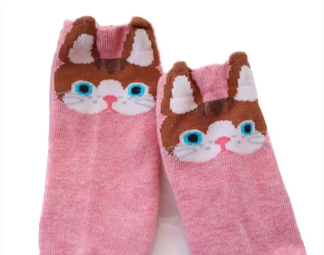 Aliexpress.com : Buy 2017 Animal Socks Cute Ears Dogs Kids Knee Socks ...