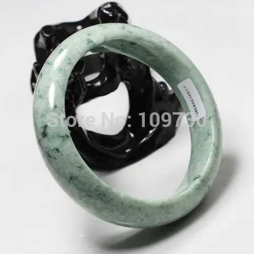 

Free Shipping 001566 Beautiful Certified Grade "A" Natural Green Jadeite Gems Bangle Bracelet (A0429)